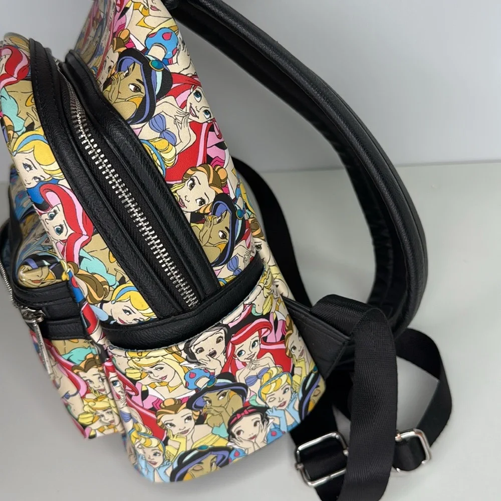 Loungefly Disney RARE Princesses Cinderella, Jasmine, Snow White, Mini Backpack